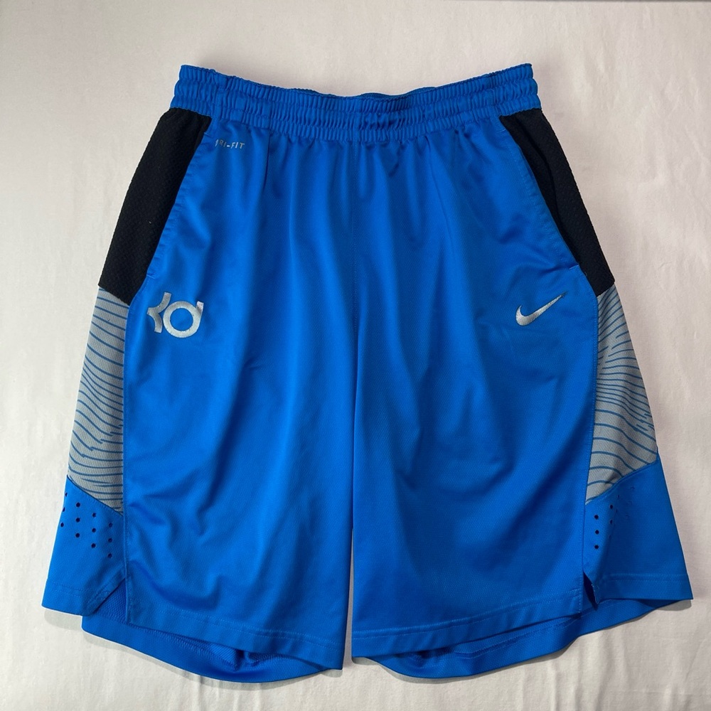 Nike Dri-Fit KD Kevin Durant Basketball Shorts Blue Men’s Size XL Worn Flaws.